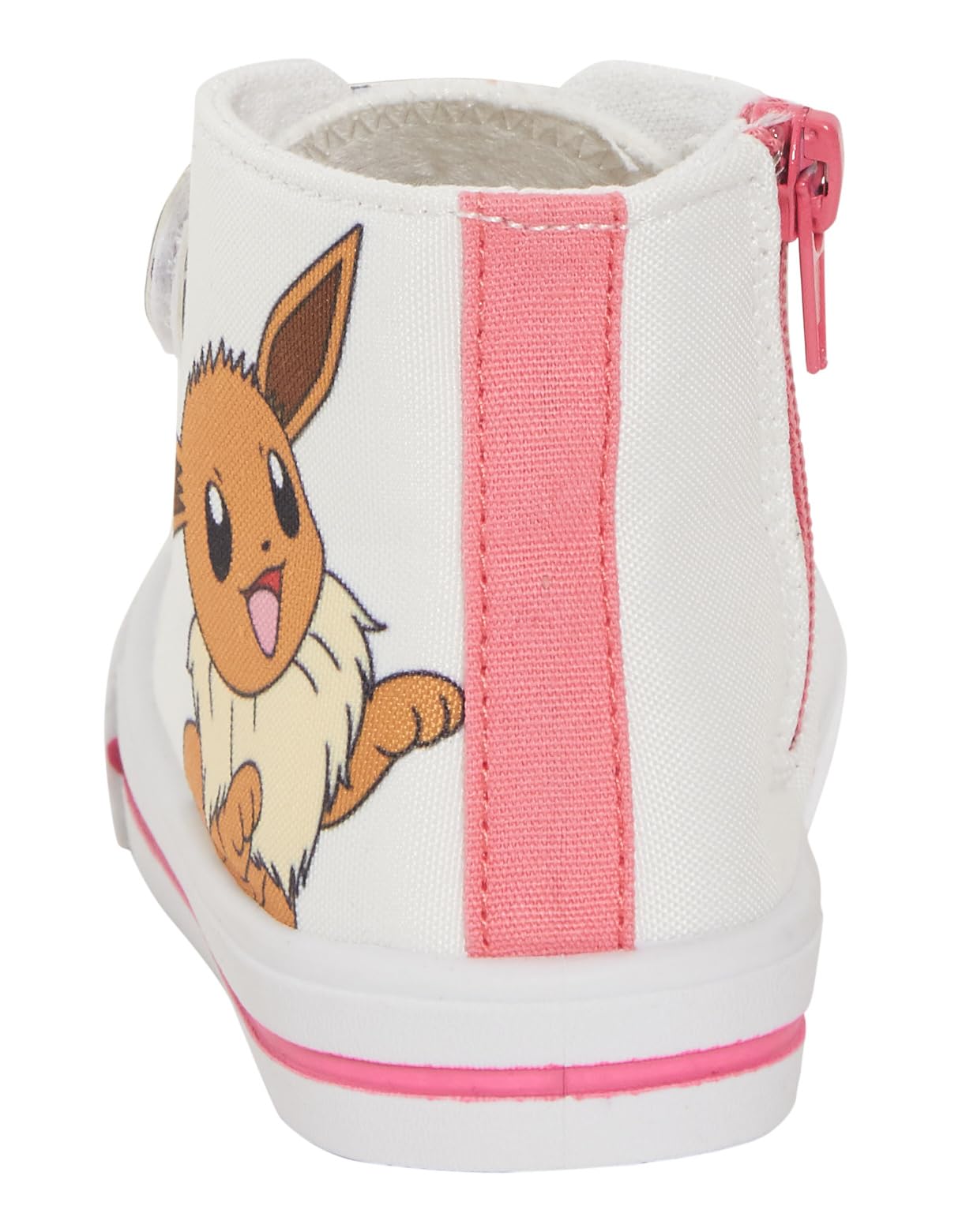 Scarpe da ginnastica alte da bambina, in tela, con cerniera, motivo: Pokemon Pikachu Eevee