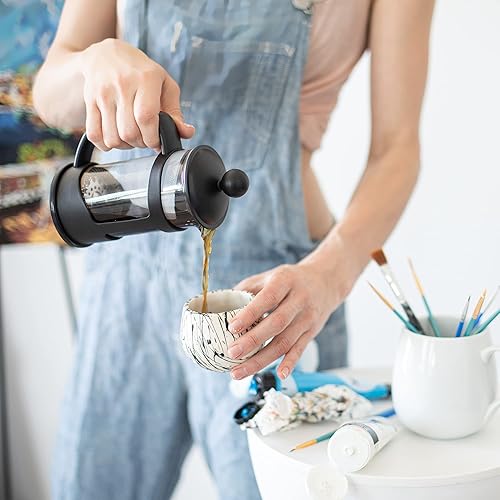 Miniatura 10 de Ovente Café té y café expreso vidrio de borosilicato resistente al calor con sistema de acero inoxidable de 4 filtros jarra portátil sin BPA