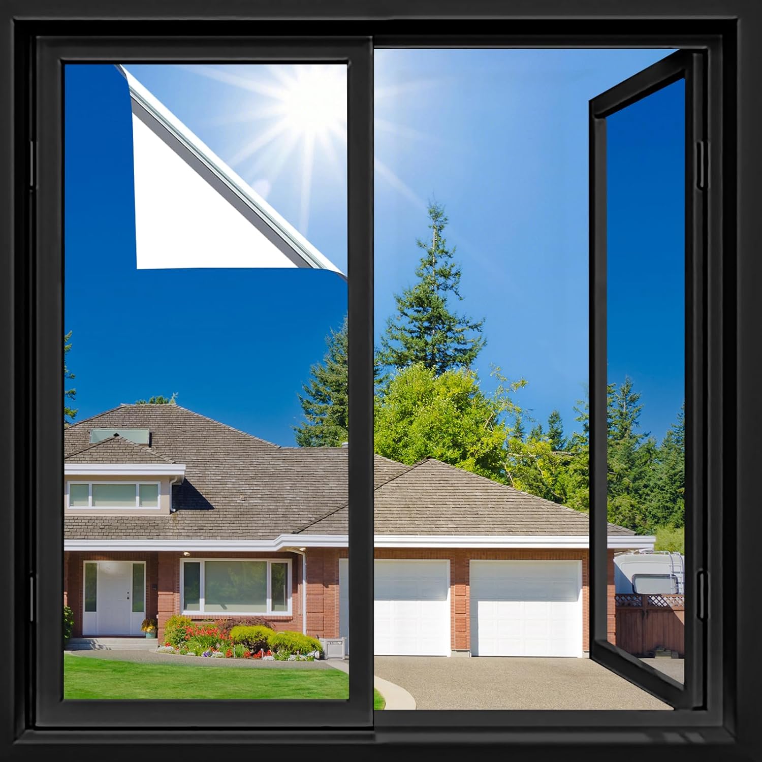 Lmlpt Privacy Window Film One Way Window Tint for Home Reflective Mirror Glass Tinting Sun UV Blocking Vinyl Door Coverings Sticker Heat Control Adhesive Static Cling,Diamond Silver,23.6X78.7inch Diamond Silver 23.62 inch x 6.56 feet