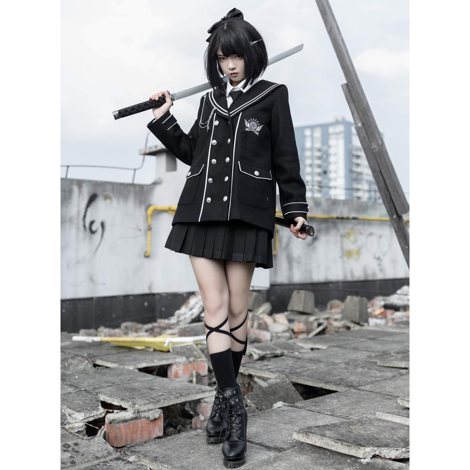 Amazon | スクール 制服 女子高生 イギリス風 コスプレ 衣装 JK 学生服 