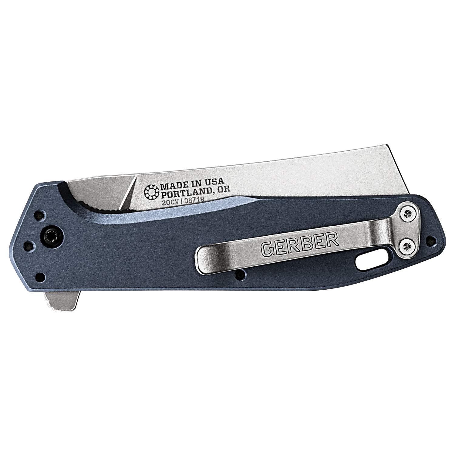 Gerber Nóż składany, długość ostrza: 7,6 cm, Fastball Cleaver 20CV, stal nierdzewna, niebieski, 30-001842