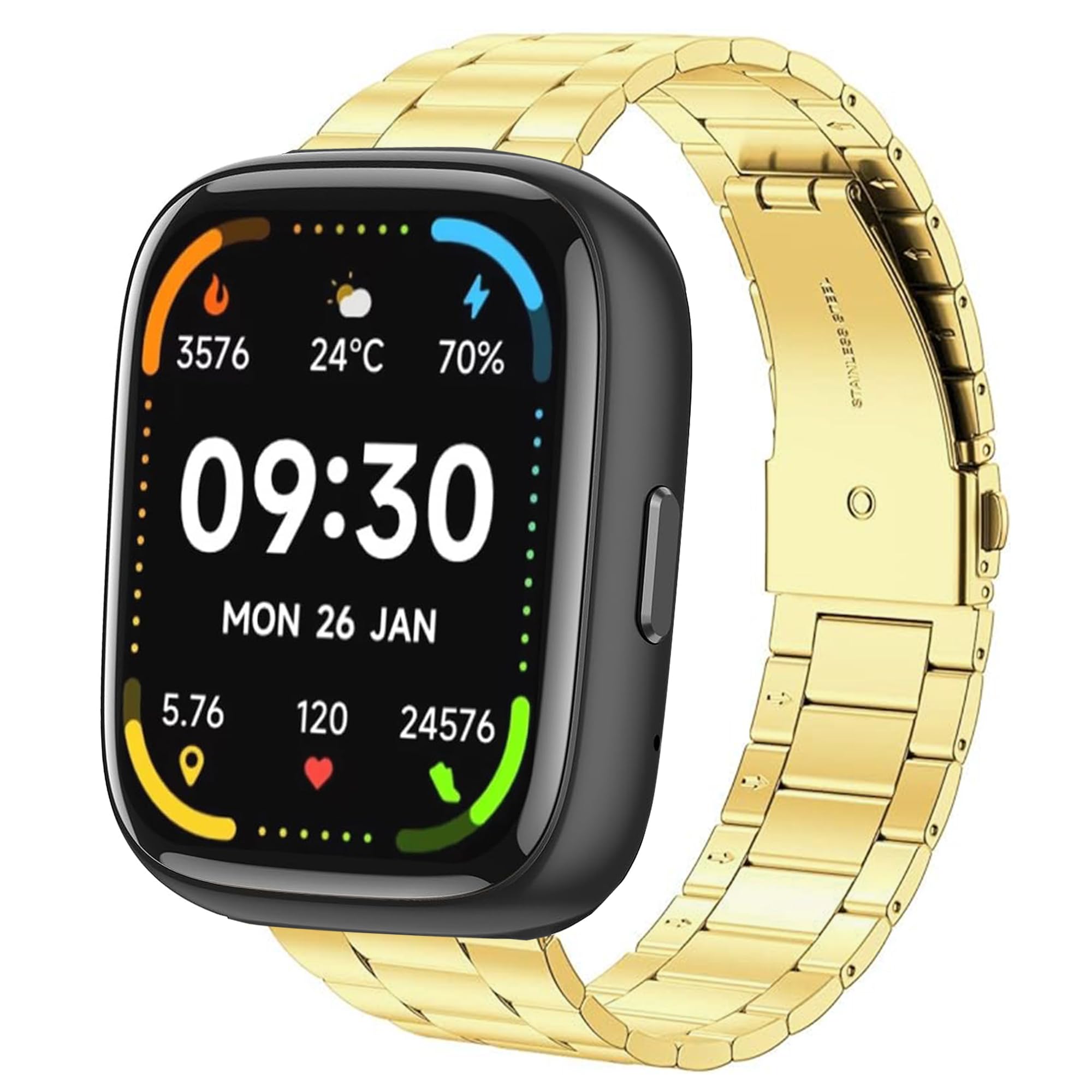 IDW17, IDW20, IDW21, IDW23, IDW25, IDW26 Smart Watch Bands, Stainless Steel Metal Replacement Strap Bracelet Compatible with Faweio IDW26 1.83 Smart Watch, TOOBUR IDW17, IDW23, KEEPONFIT IDW21, WNH