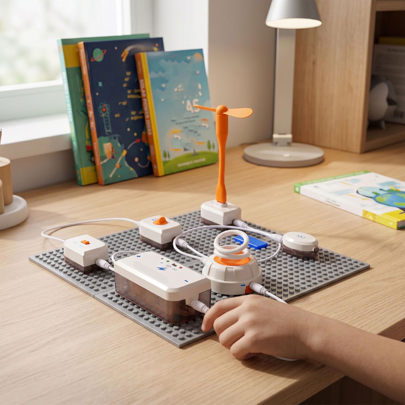 Generic Blocchi di Circuiti per Bambini Giocattoli Educativi STEM Controllo Vocale AI Kit di Esperimenti Interattivi Blocchi di Apprendimento in Plastica 12 Pezzi