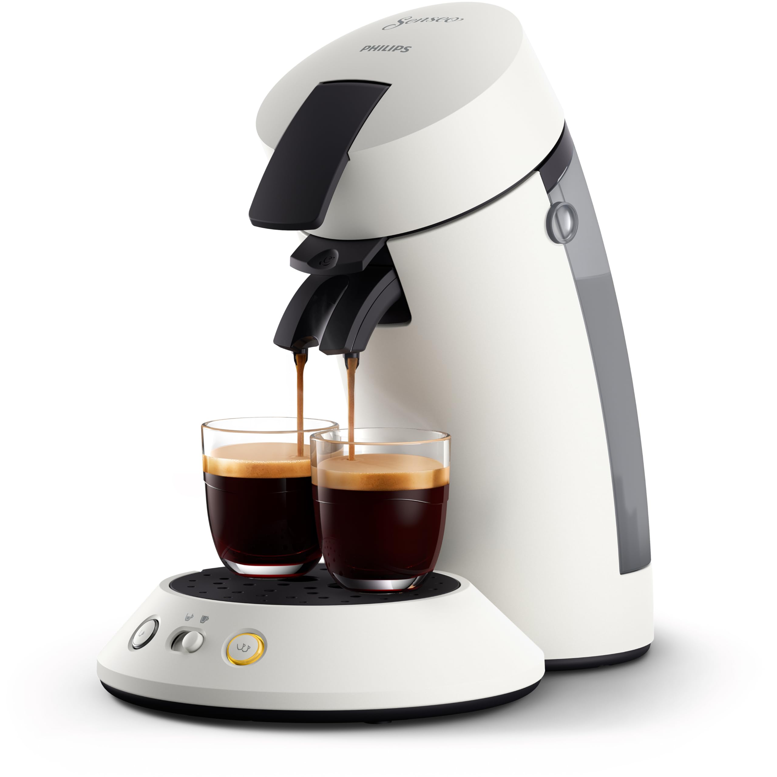 PHILIPS Senseo Original Plus Kaffeepadmaschine, Schwarz, 2 Spezialitäten | 1 oder 2 Tassen, Unter 1 Min Brühzeit, Coffee Boost, Crema Plus, 0,7 L (CSA210/10)