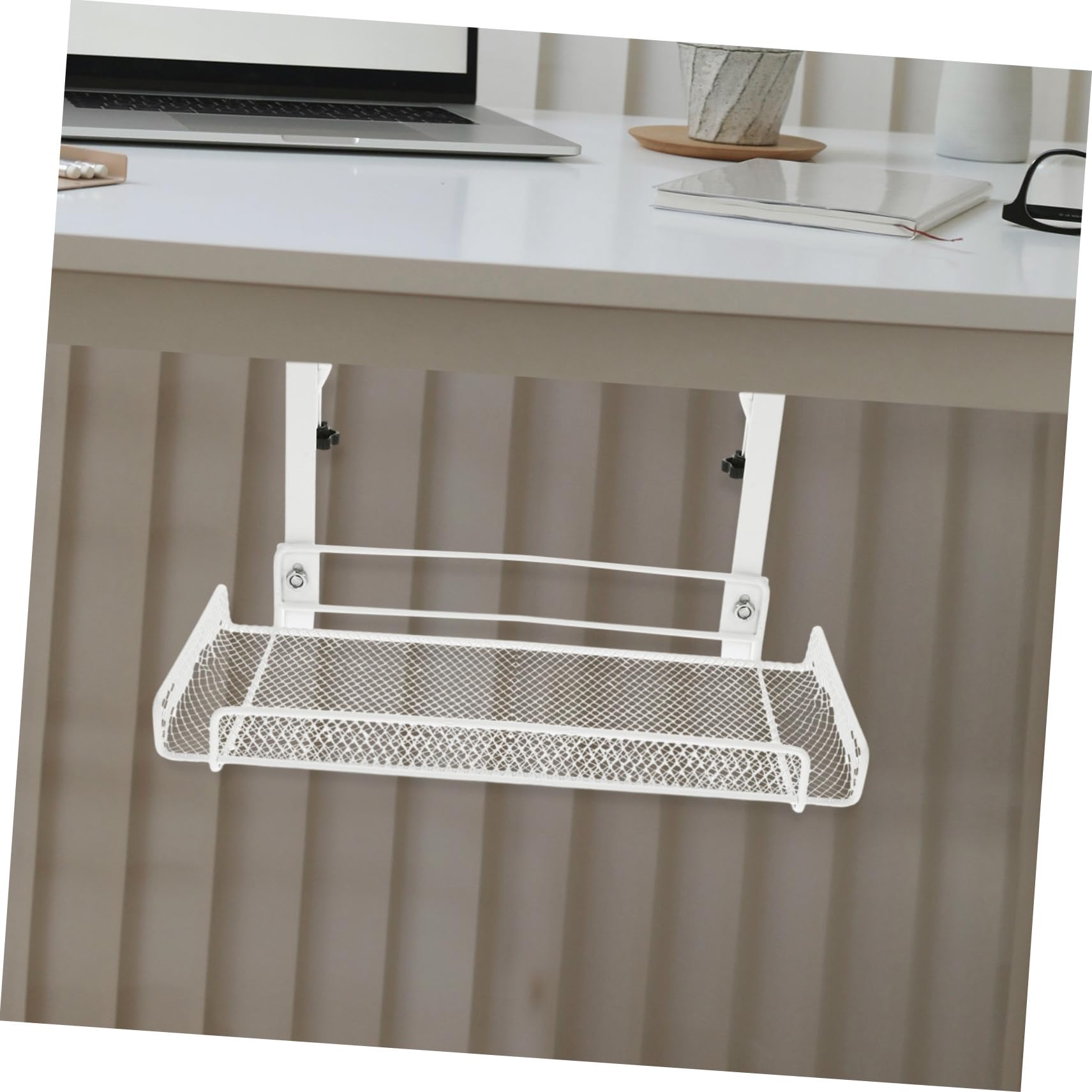 Organisateur de Câbles sous Bureau Maille Support de Gestion pour Fils et Multiprises Compact et Facile à Installer pour Bureau Domestique