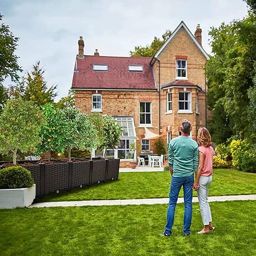 Miniatura 6 de TDDSS Macetas grandes para plantas al aire libre, jardinera elevada, macetero, macetas, cajas de jardín elevadas, perfectas para jardín, patio,