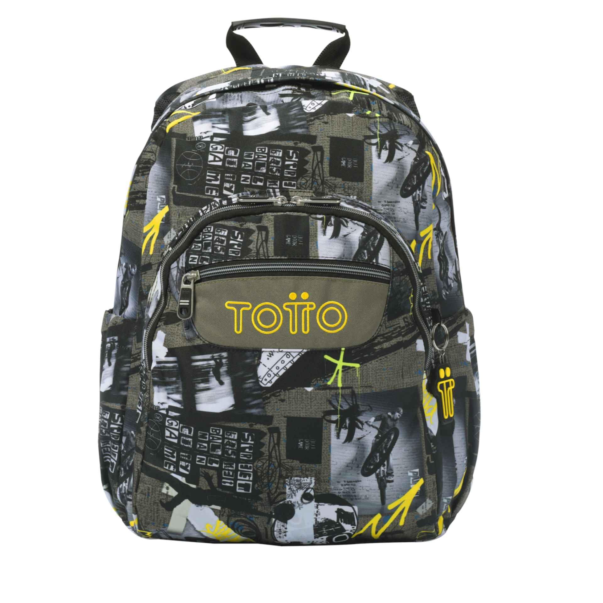 TOTTO MOCHILA ADAPTABLE ACUARELES BASKI Unisex-adulto NEGRO 60