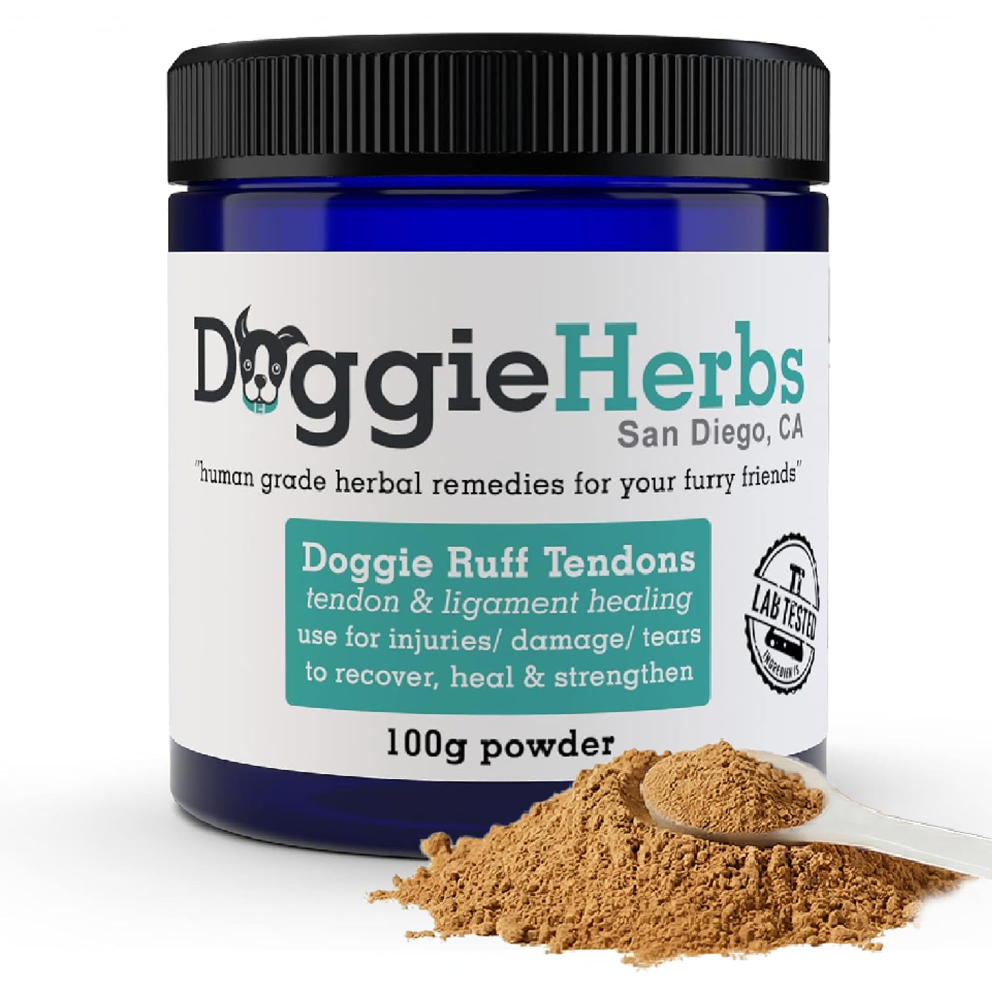 Ruff Tendon Support- Advanced Ligament & Soft Tissue Repair- TCM Formulated Herbal Fomula for CCL Tears, Strains & Mobility- Human Grade Teasel & Drynaria Powder Recovery Supplement