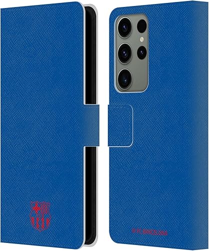 Miniatura 10 de Head Case Designs Officially Licensed FC Barcelona Barca Crest Patterns Leather Book Wallet Case Cover Compatible with Samsung Galaxy S23 Ultra 5G