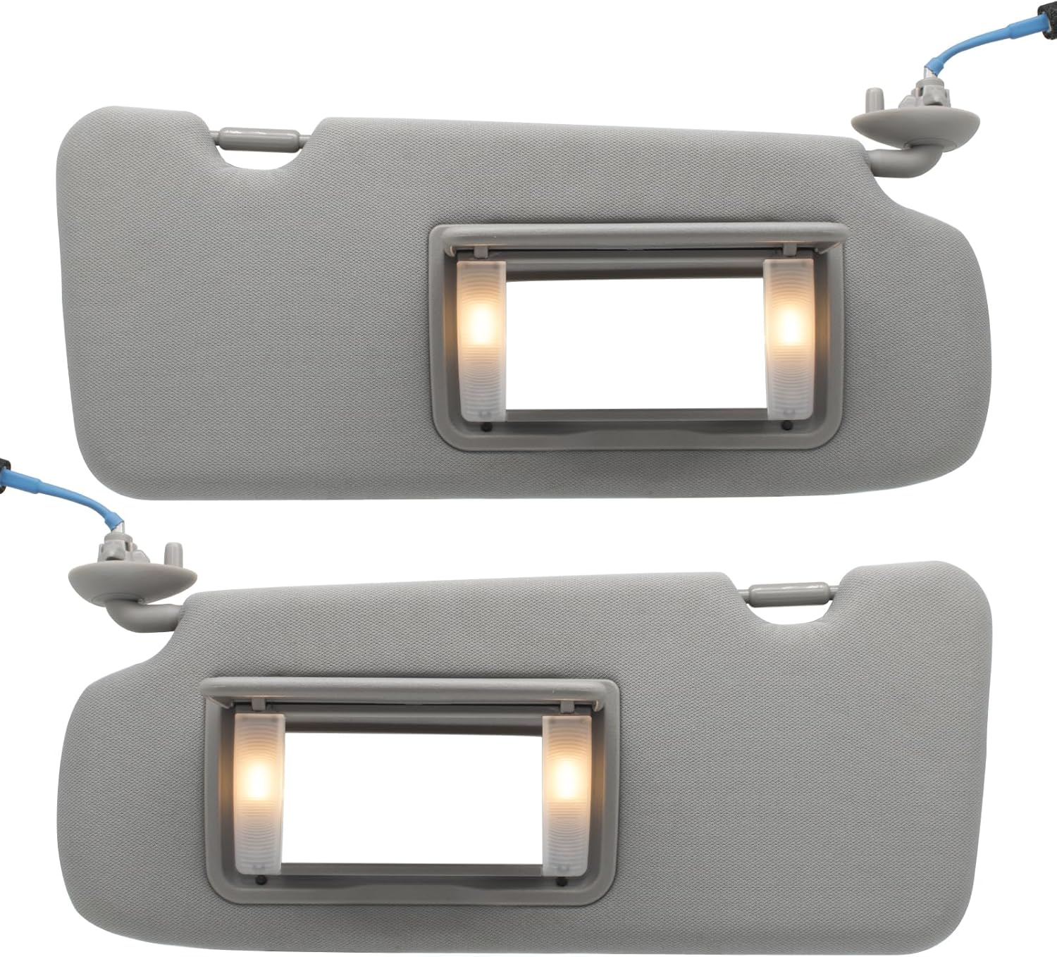 NHILES Driver Left Side Sun Visor Compatible with Honda CRV 2017 2018 2019 2020 2021 2022 Sunshade Number 83280TLAA12ZB Color: Gray