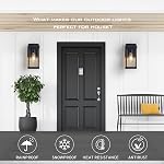 Lumières extérieures noires pour la maison 11" H Extérieur mur Sconce Imperméable installations extérieures de lumière pour garage, porte, porche, patio