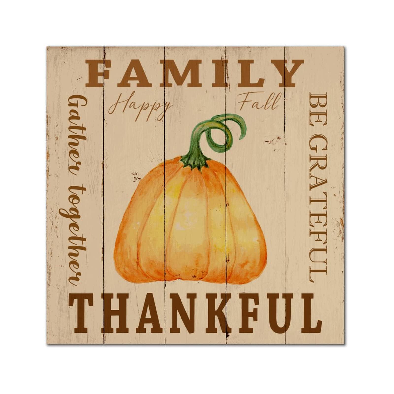 Plaque murale en bois Be Grateful 35x35 cm pour salon et chambre
