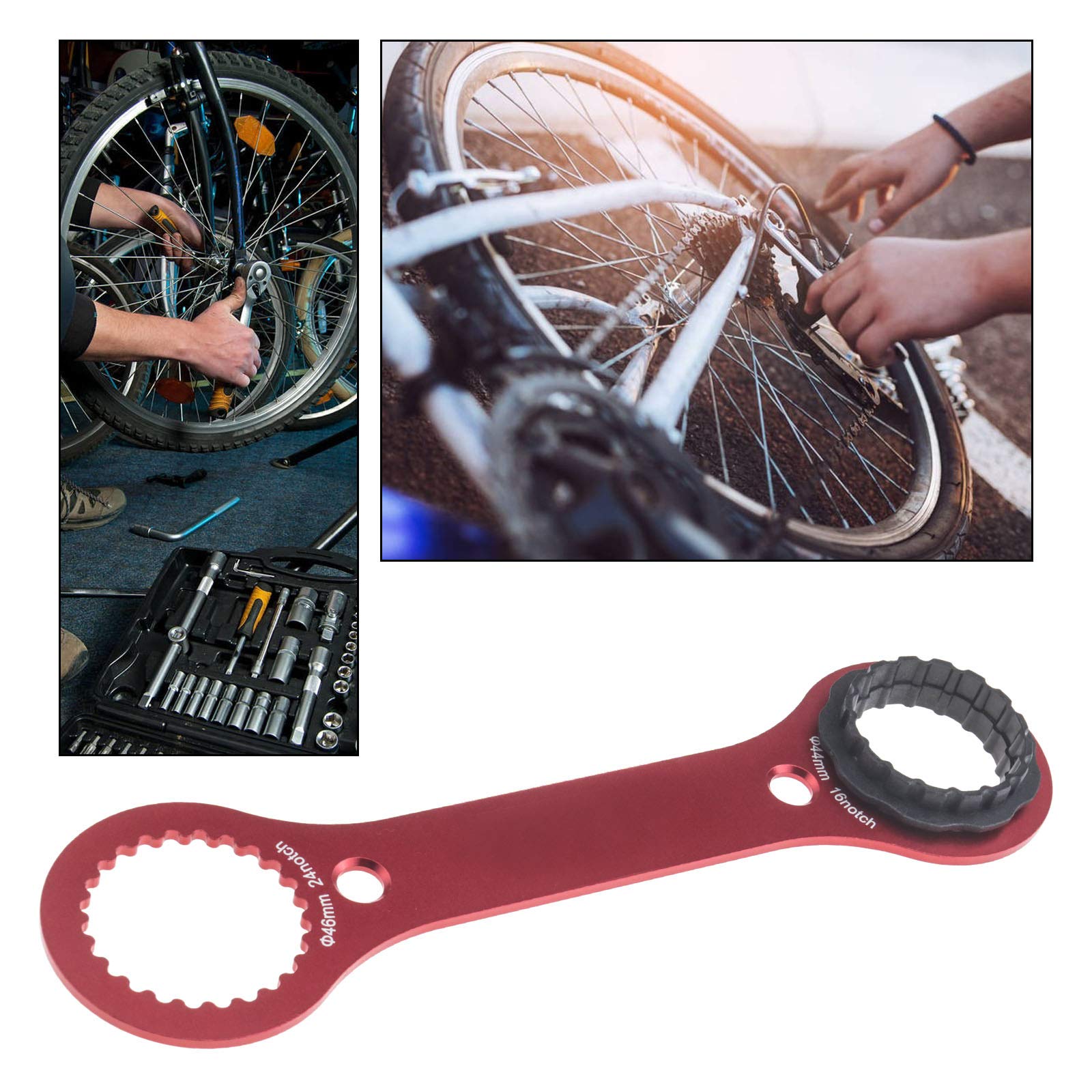 Chiave Per Movimento Centrale Bici In Alluminio, 16 Tacche, Set Dimensioni 39/41/44/46 Mm - Compatibile Con Shimano, Sram, Campagnolo, FSA, Truvativ - 4