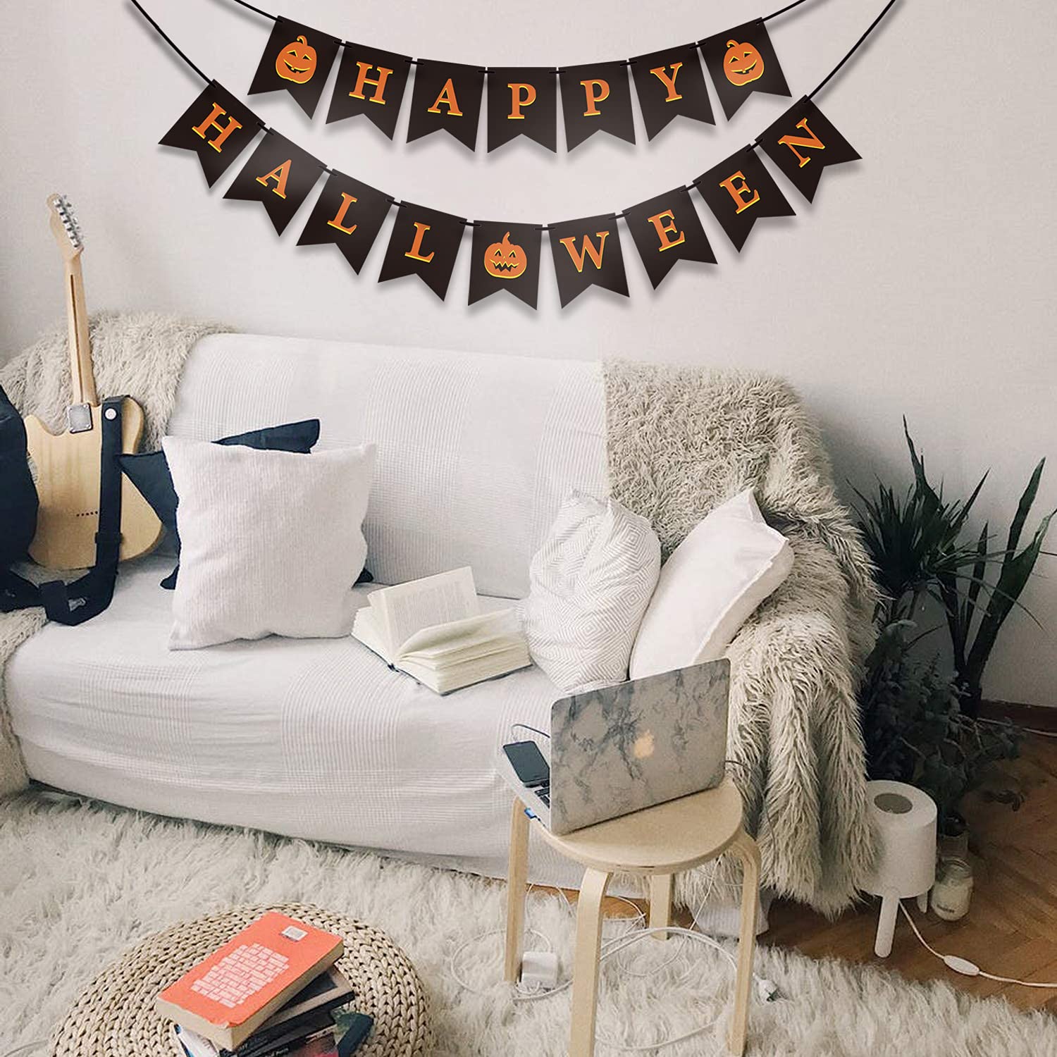 Halloween & Herbst Party Banner 'Tis The Season To Be Spooky' – Wiederverwendbare Partydeko Aus Karton