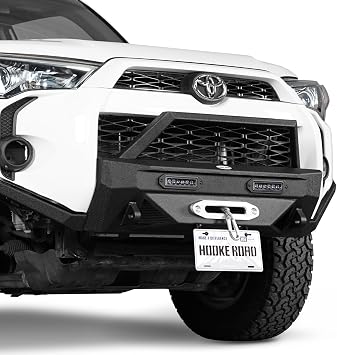 Hooke Road 4Runner Stubby Front Bumper for 2014-2024 Toyota 4Runner 5th Gen Exclude Limited & Nightshade, Blink Offroad Bumper w/Winch Plate & D-ring Mounts