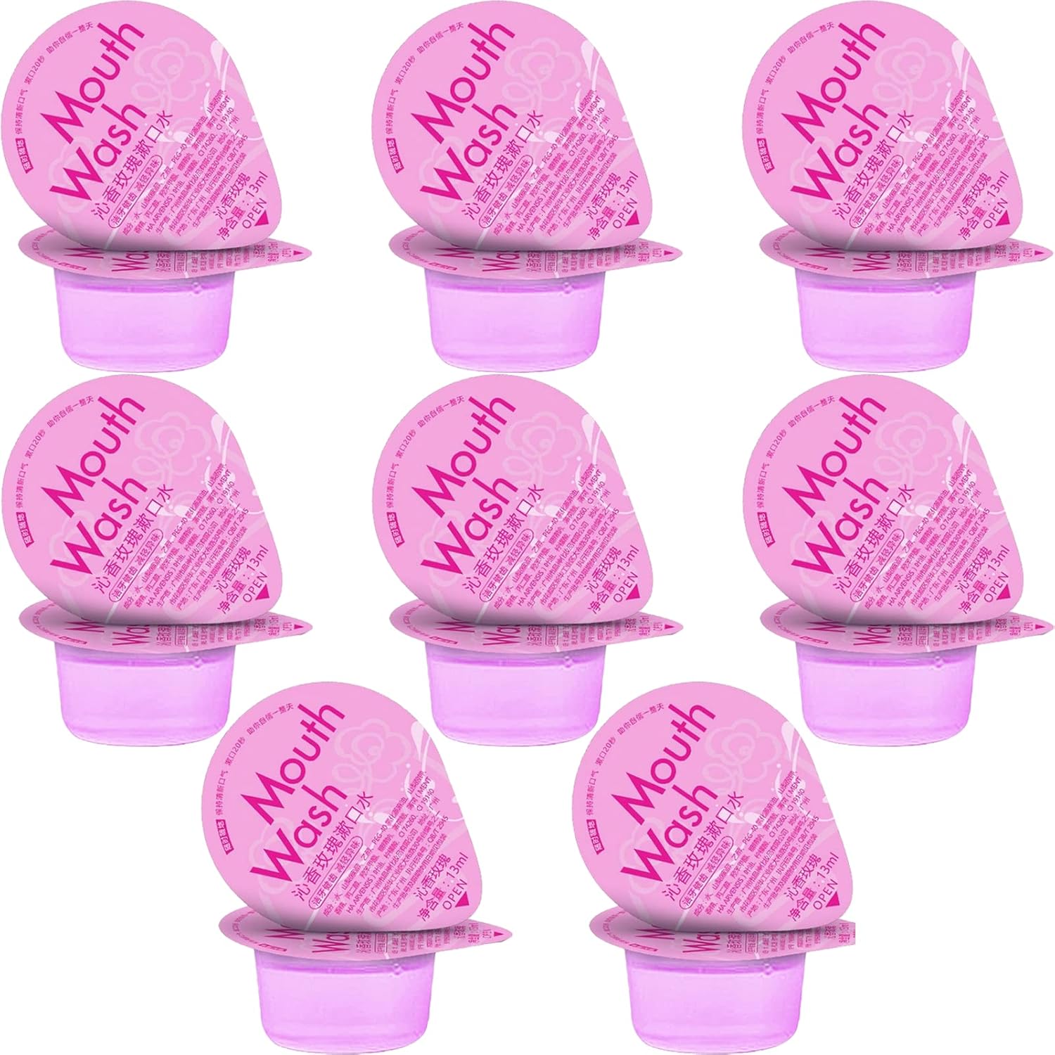 Teeth Mouthwash, Disposable Mouthwash ,Alcohol Free, 10pcs Refreshing Mint, Rose
