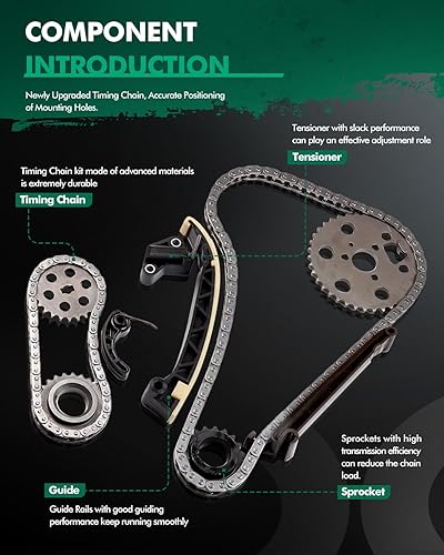 Miniatura 3 de SCITOO Kit de cadena de distribución para Smart Fortwo 2005-2007 A2669970094 A6601810012 A6600520203 A6600520111 A6600520016 A6600520116 A6600520116