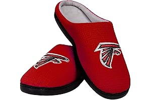 FOCO Men's Atlanta Falcons Logo Memory Foam Slippers: Ultimate Comfort for True Falcons Fans