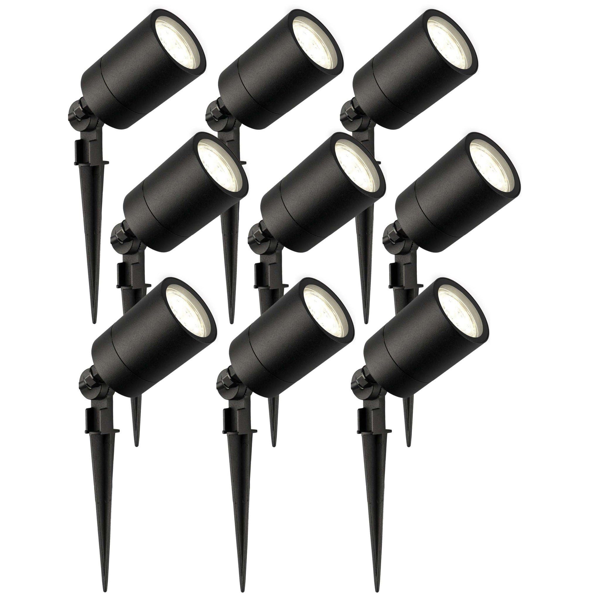 Ledvion 2700K - 9X Led Spike Spotlights, 4000K, Black, 5W, Ip65, Incl. Quick Connector
