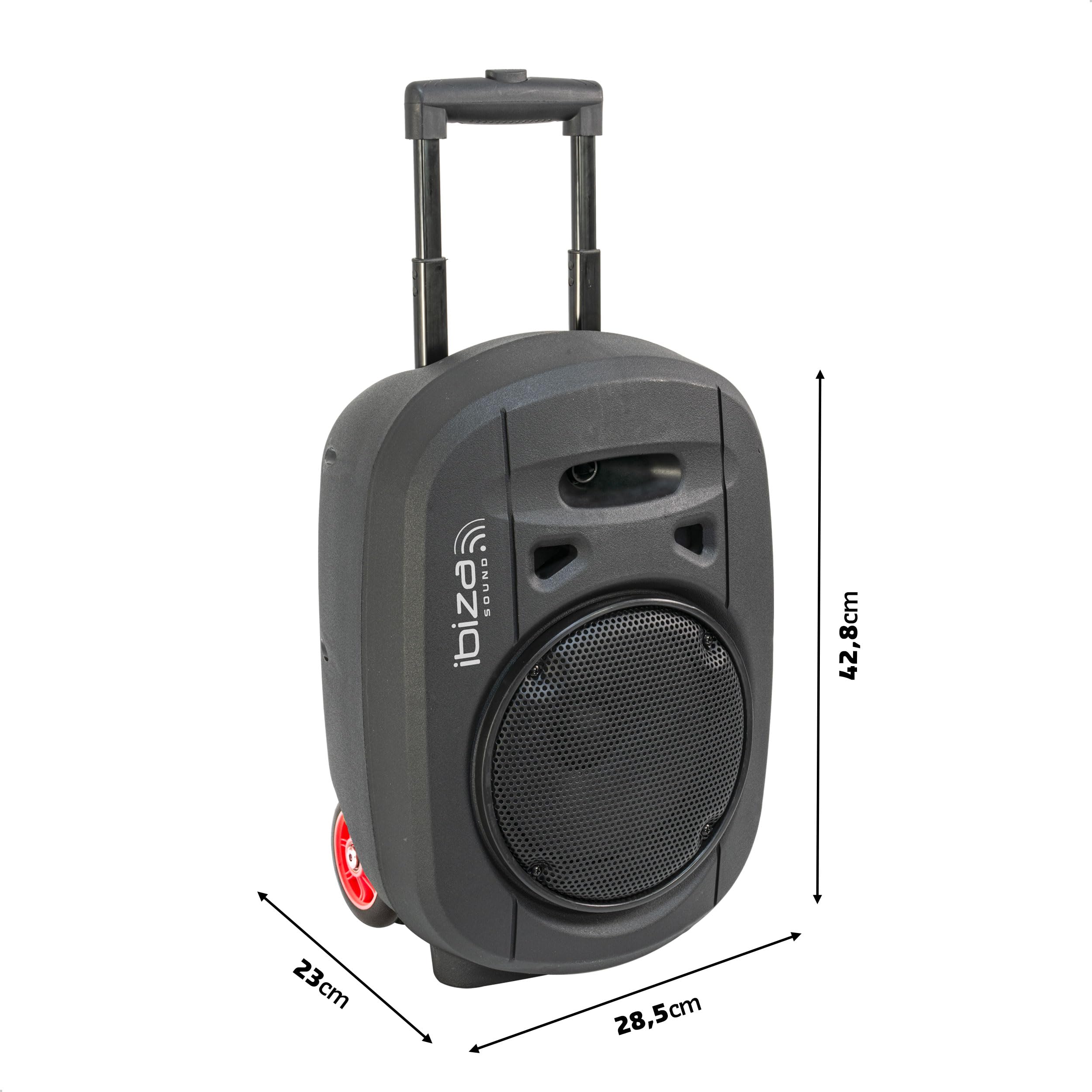 Ibiza PORT8UHF-MKII-TWS Tragbarer 8" Lautsprecher 400 W MAX Bluetooth USB SD TWS 6-8 Stunden Akkulaufzeit