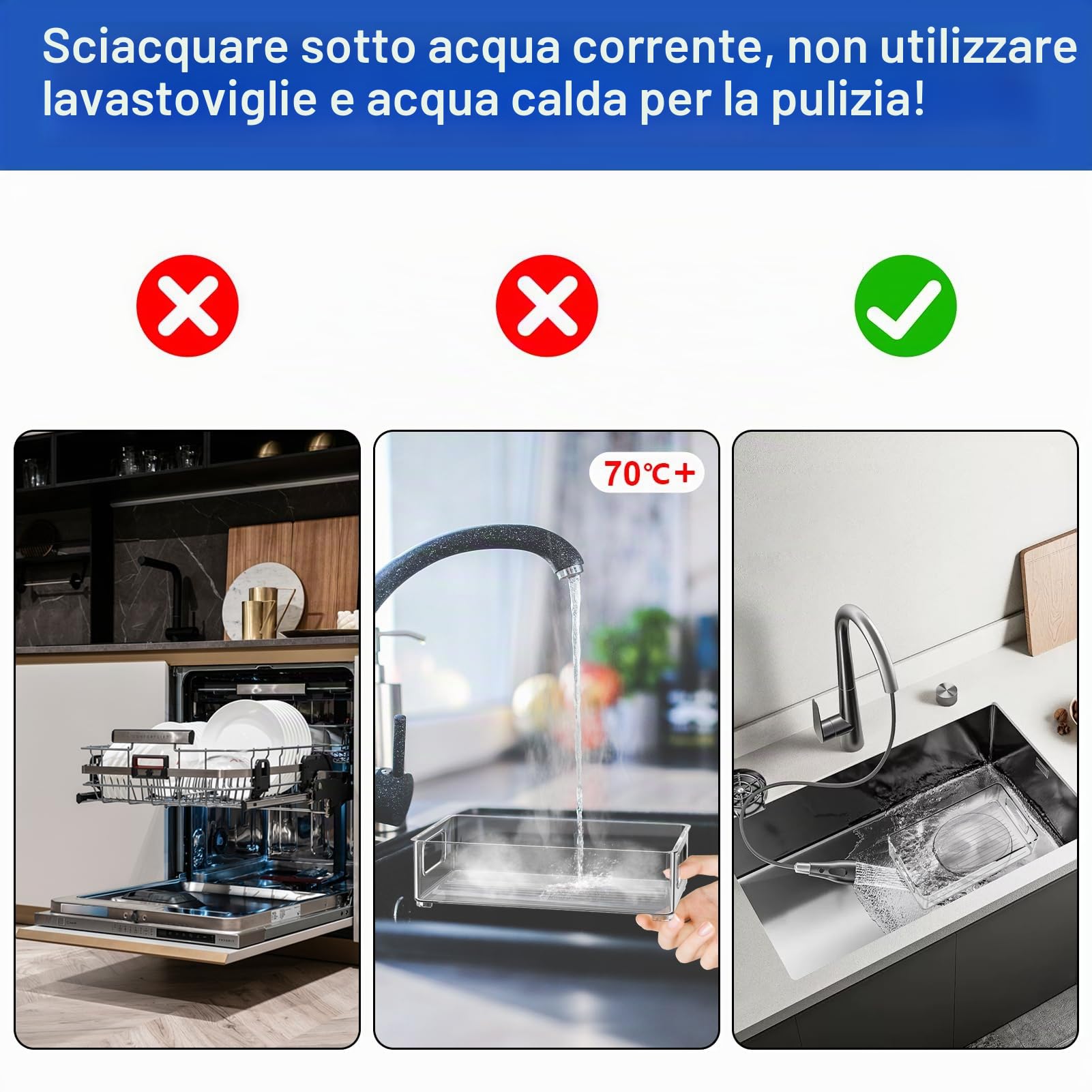 Organizer Frigorifero, Contenitori Frigo Trasparente, Contenitori Frigorifero Salvaspazio Organizer Cucina Dispensa per Frigo Cucina Dispensa Armadietti, Senza BPA (6 Pezzi)