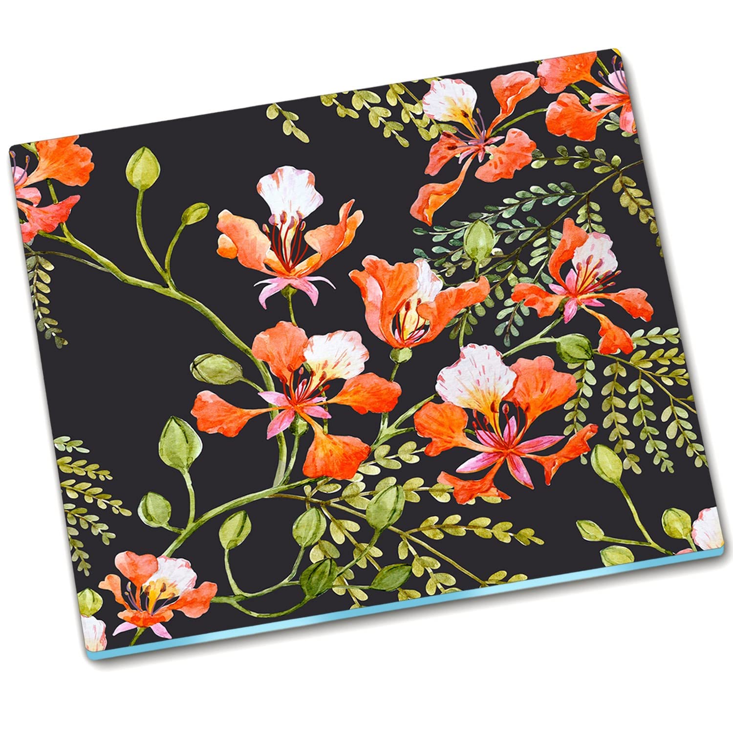 Protection de la cuisine plaque en verre durci 60x52 cm exotique