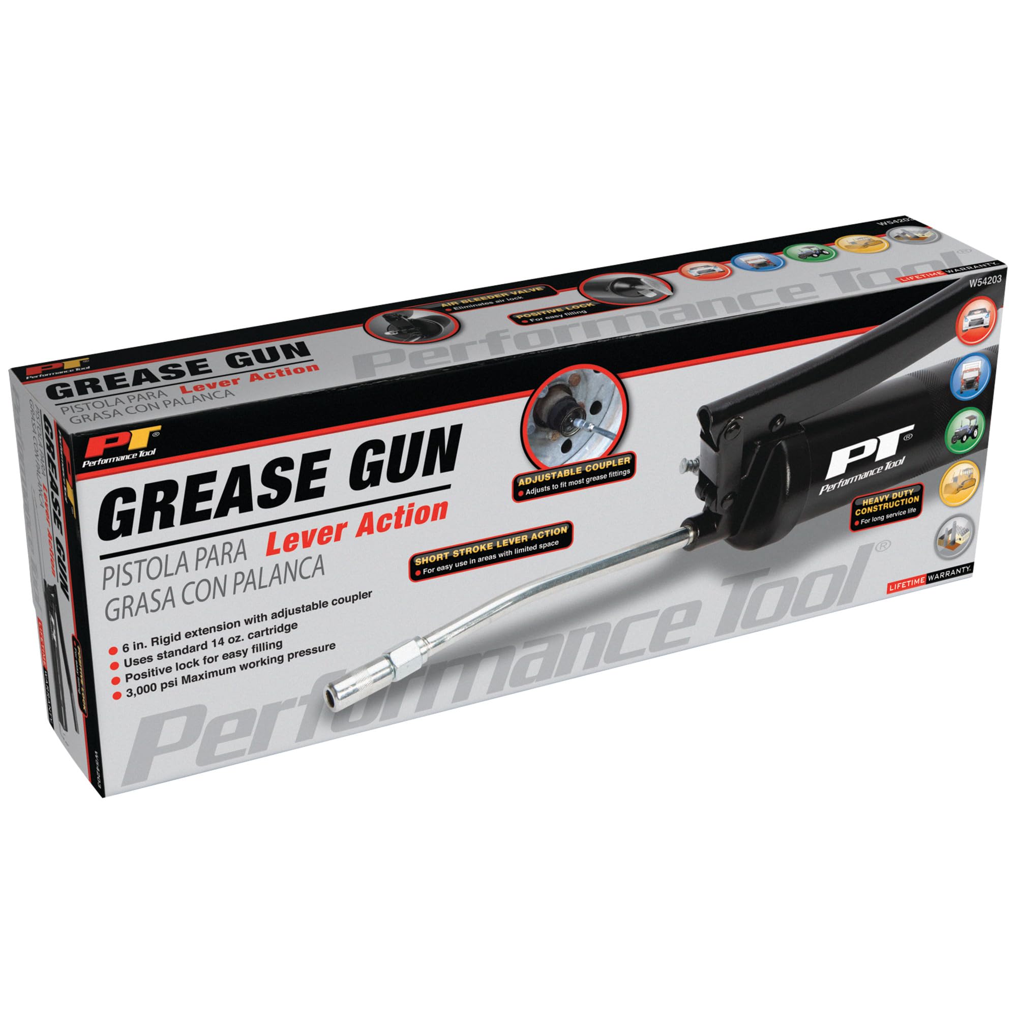 Performance Tool W54203 Pistolet do smarowania dźwigniowego