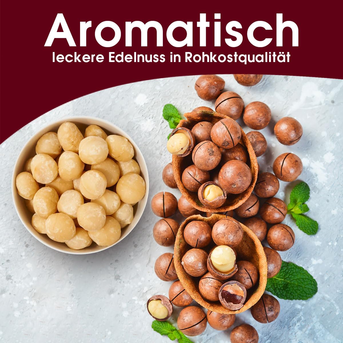 Sultan’s Palace Macadamianüsse Ungesalzen – 1000g– Naturbelassene Rohkostnüsse – Macadamia – Nuss Snack und für Müslis – Macadamia Nüsse – Rohkostqualität (Vegan)