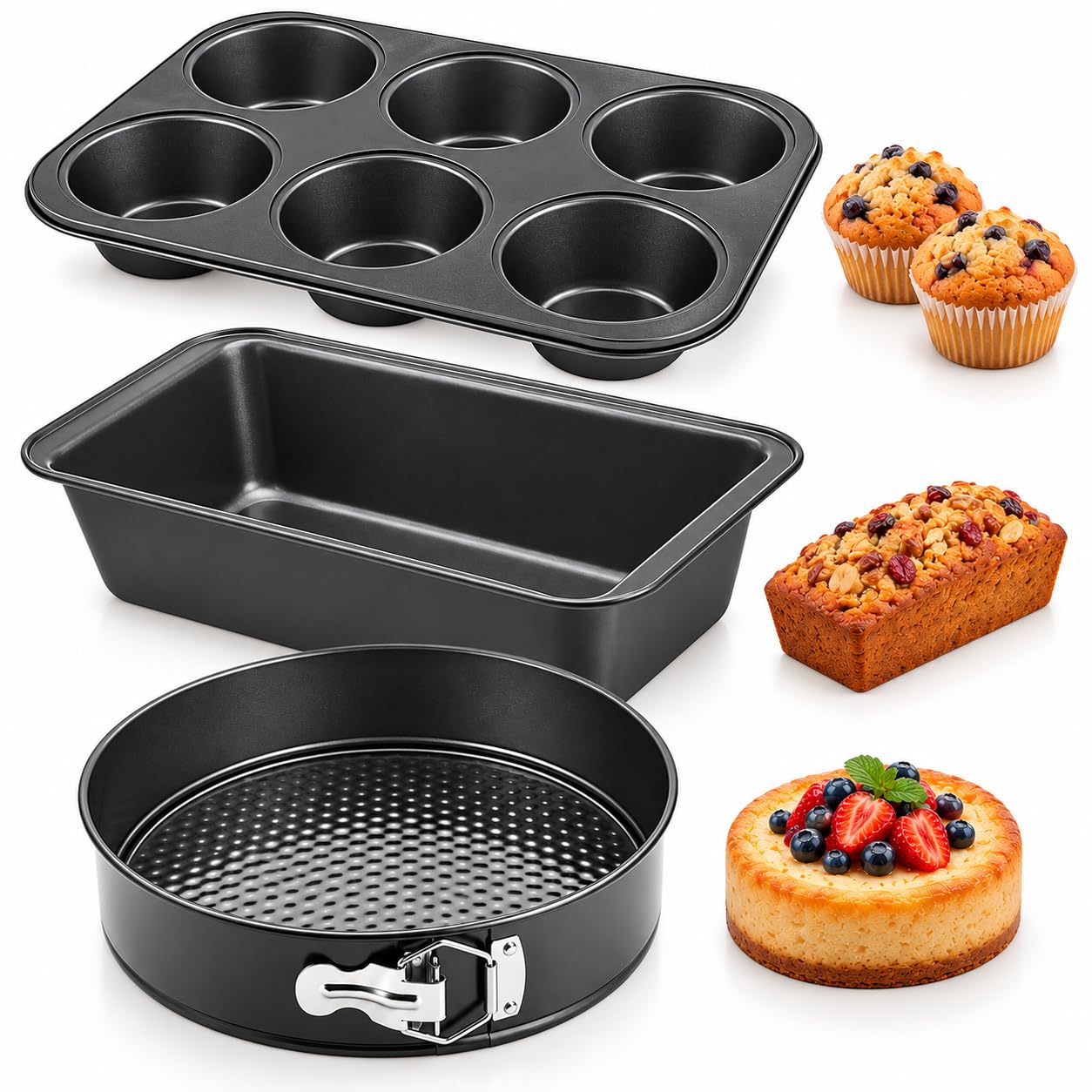 PureBake 4-Piece Baking Set - Non-Stick & Oven Safe -7