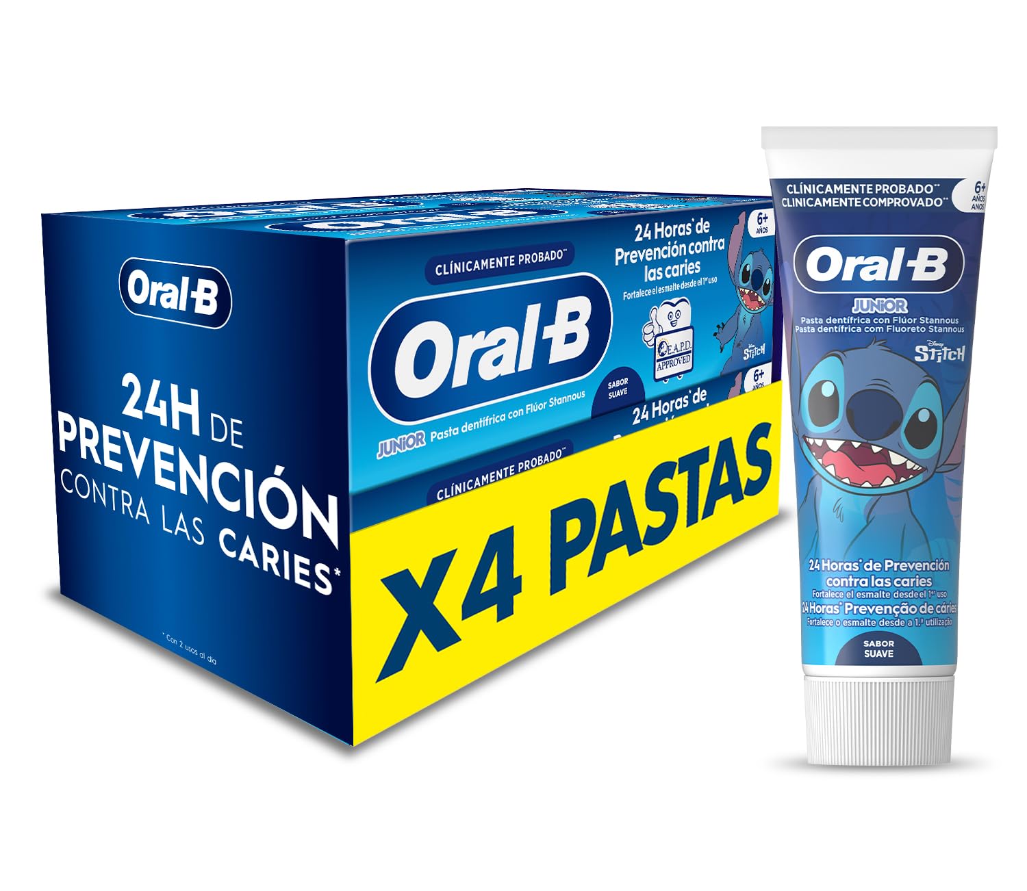 Oral-B Pro Junior: Protección Anticaries Infantil 75 ml (x4)