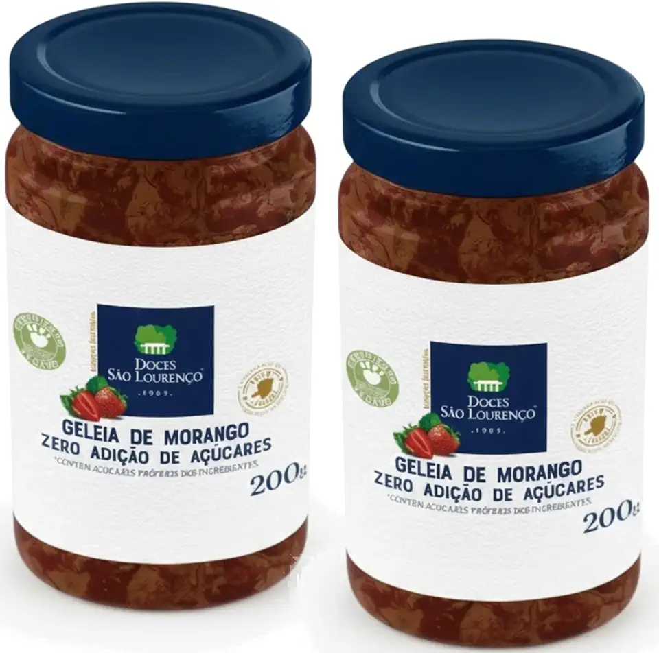 Geleia de Morango Zero Açúcar São Lourenço 200g – Kit com 2 Unidades