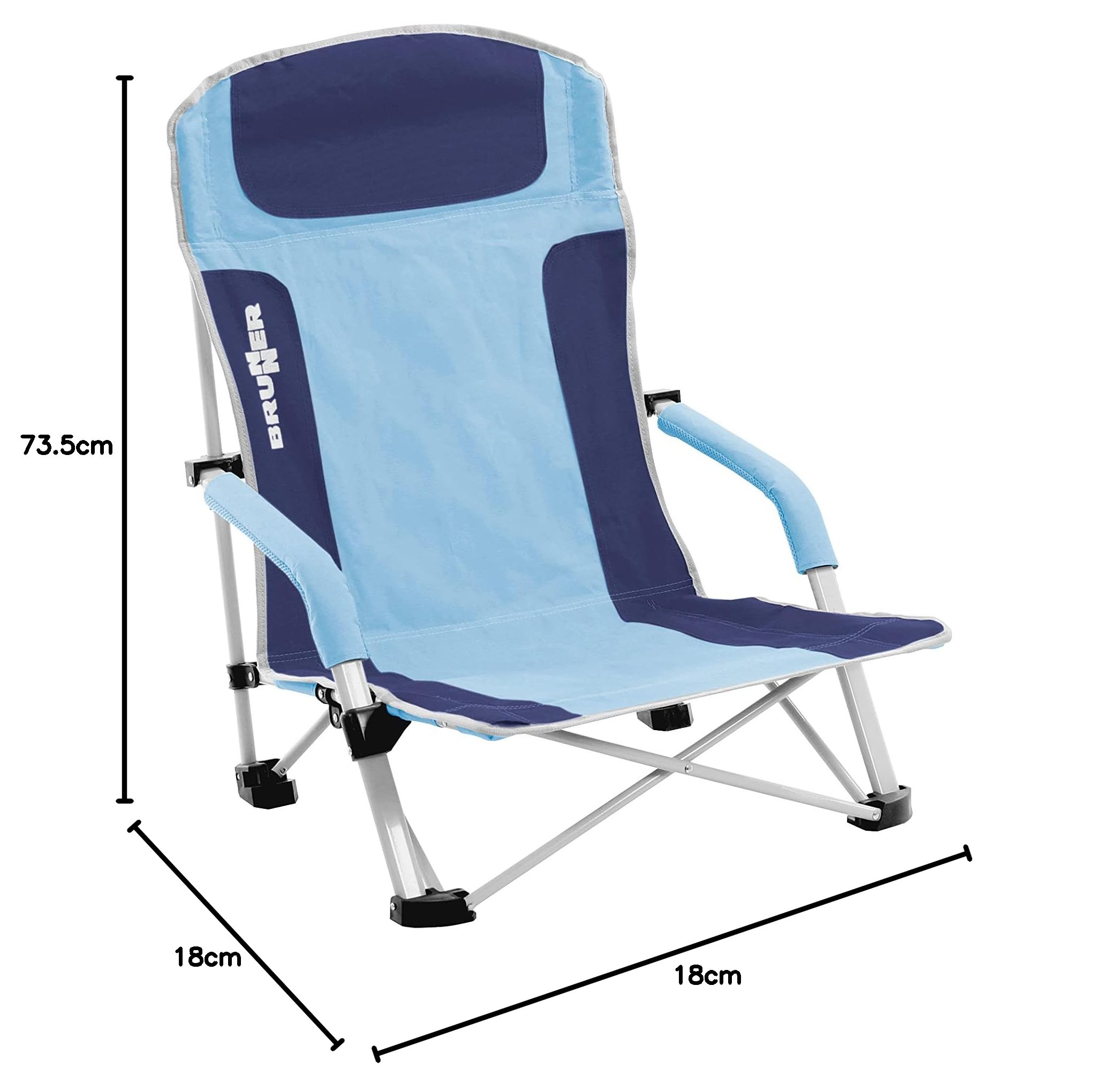 BRUNNER Strandstuhl Bula blau/hellblau