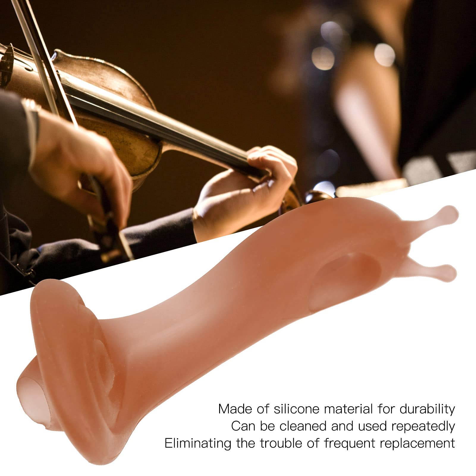 Eujgoov Supporto per a Forma di Chiocciola per Violino, Accessorio per Violino per Principianti (Caffè)