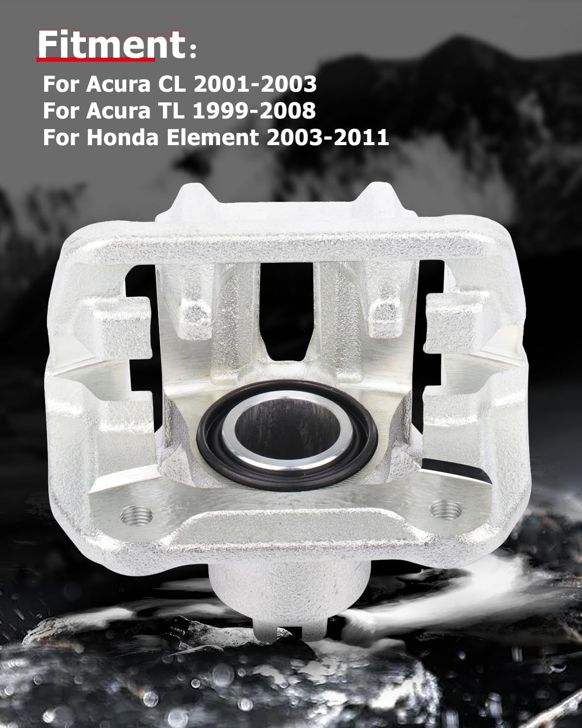 cciyu Rear Right Brake Caliper Assembly w/Bracket 19-B2588 2001-2003 For Acura For CL,1999-2008 For Acura For TL,2003-2011 For Honda For Element