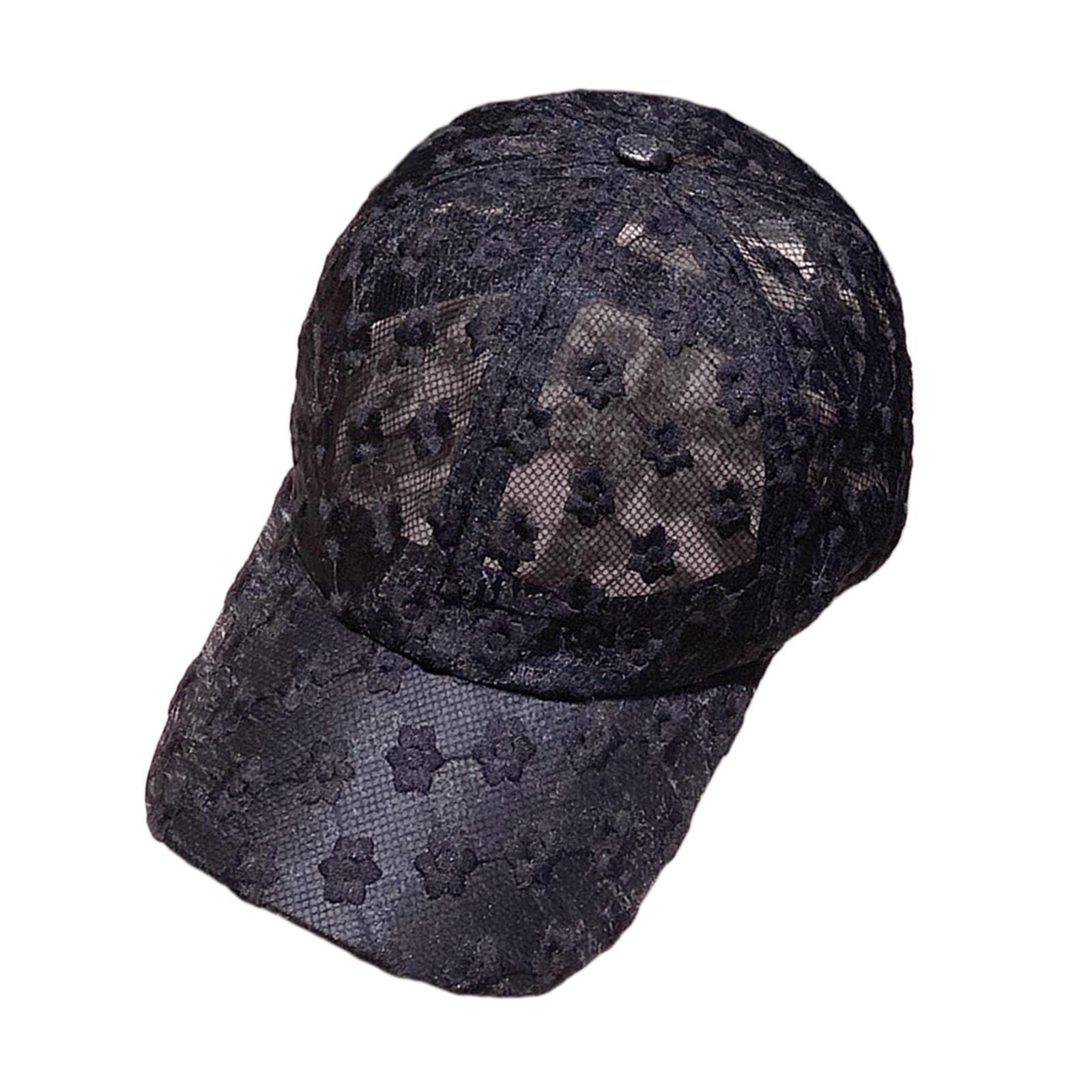 Women Lace Baseball Cap Girls Mesh Snapback Hip Hop Sun Hat Adjustable Black|Clothing, Shoes & Accessories | Womens Accessories | Hats-image-25