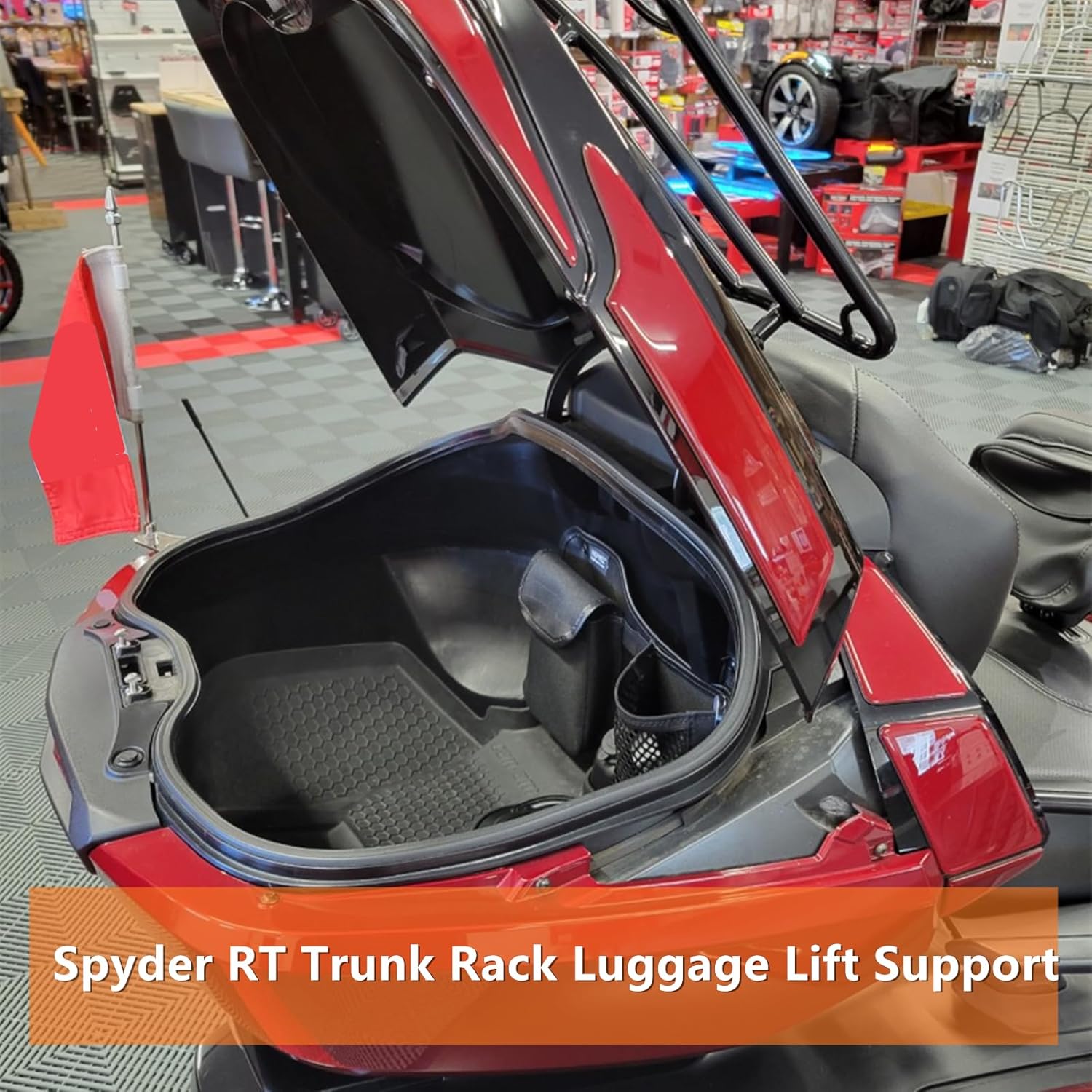 Qty (1) 708300383 C16-28002 Rear Center Luggage Trunk Lid Lift Support Shock Strut for Can-am 2010-2018 Spyder Rt Rt-S Roadster