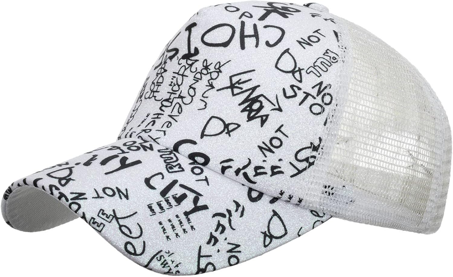 Mens Womens Baseball Hats Hip Hop Hat Women Men Beach Sun Hat Baseball Cap Fashion Breathable Baseball (White, One Size) : Clothing, Shoes & Jewelry