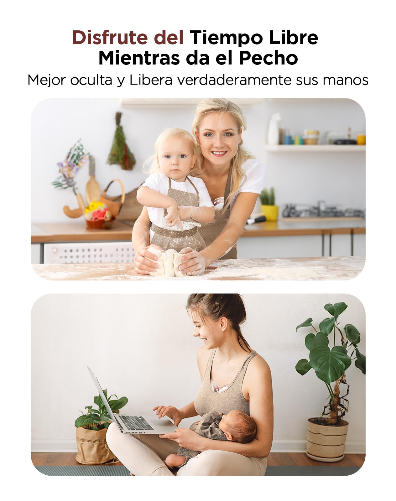 Haokoo Sacaleches Electricos Manos Libres, Discreto Extractor Leche Materna | Ultraligero 205 g, Silencioso <40 dB, 1,5× más Rápido, 3 Modos 12 Niveles, sin BPA, Indoloro, Portátil