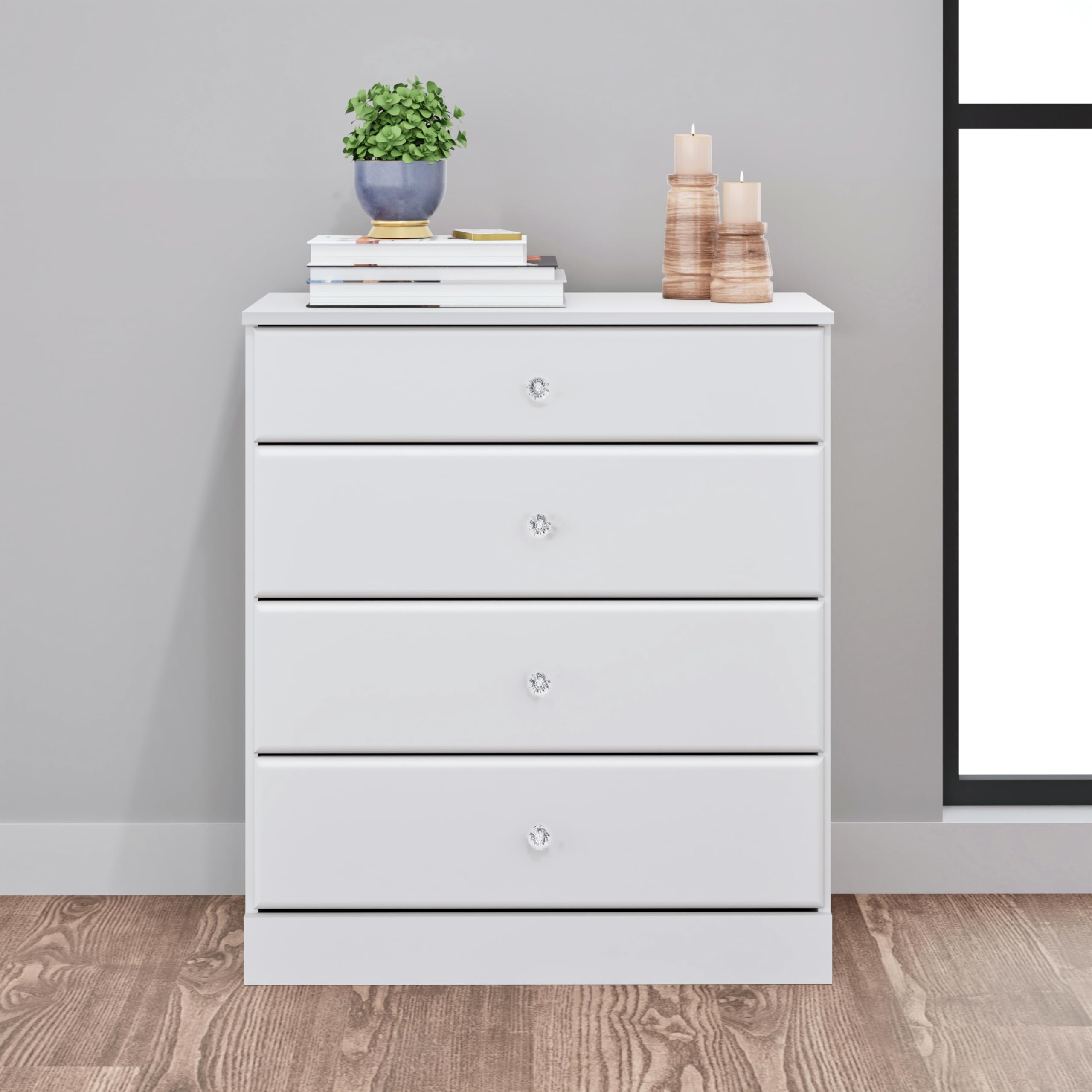Amazon.com: Prepac Astrid Simplistic 4-Drawer Dresser for Bedroom