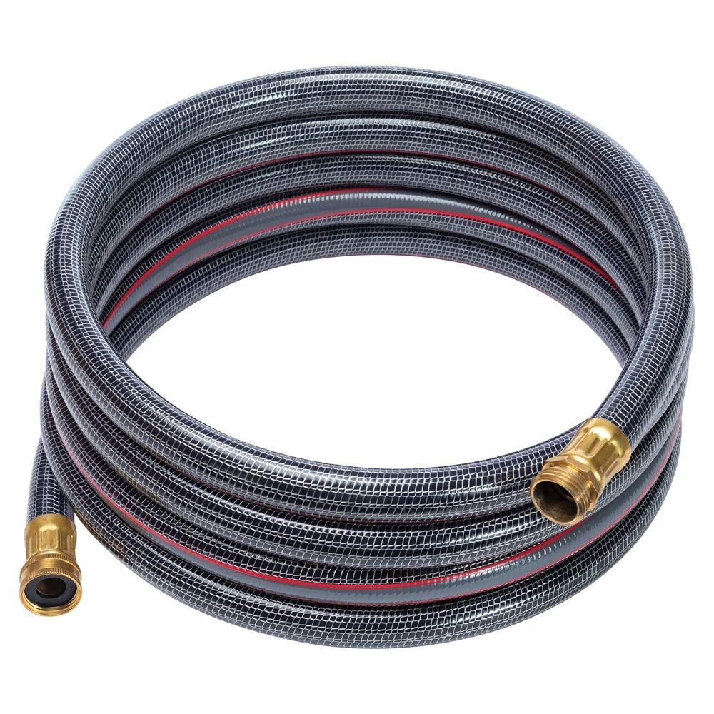 Schneiders 15 Heavy Duty Flexible Hose | Stable Essential | 15' Long for Ample Reach | Solid Brass Fittings | Resilient 3 Ply Construction | Withstands Extreme Temperatures