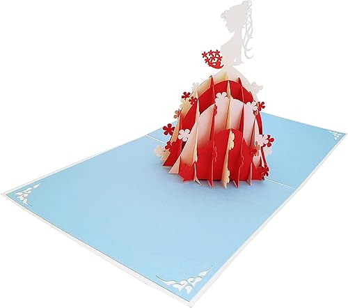 Miniatura 6 de iGifts And Cards La Quinceañera - Tarjeta desplegable – Elegante vestido 3D "La Quinceañera" rosa y rojo – Cumpleaños, hito, celebración, recuerdo –
