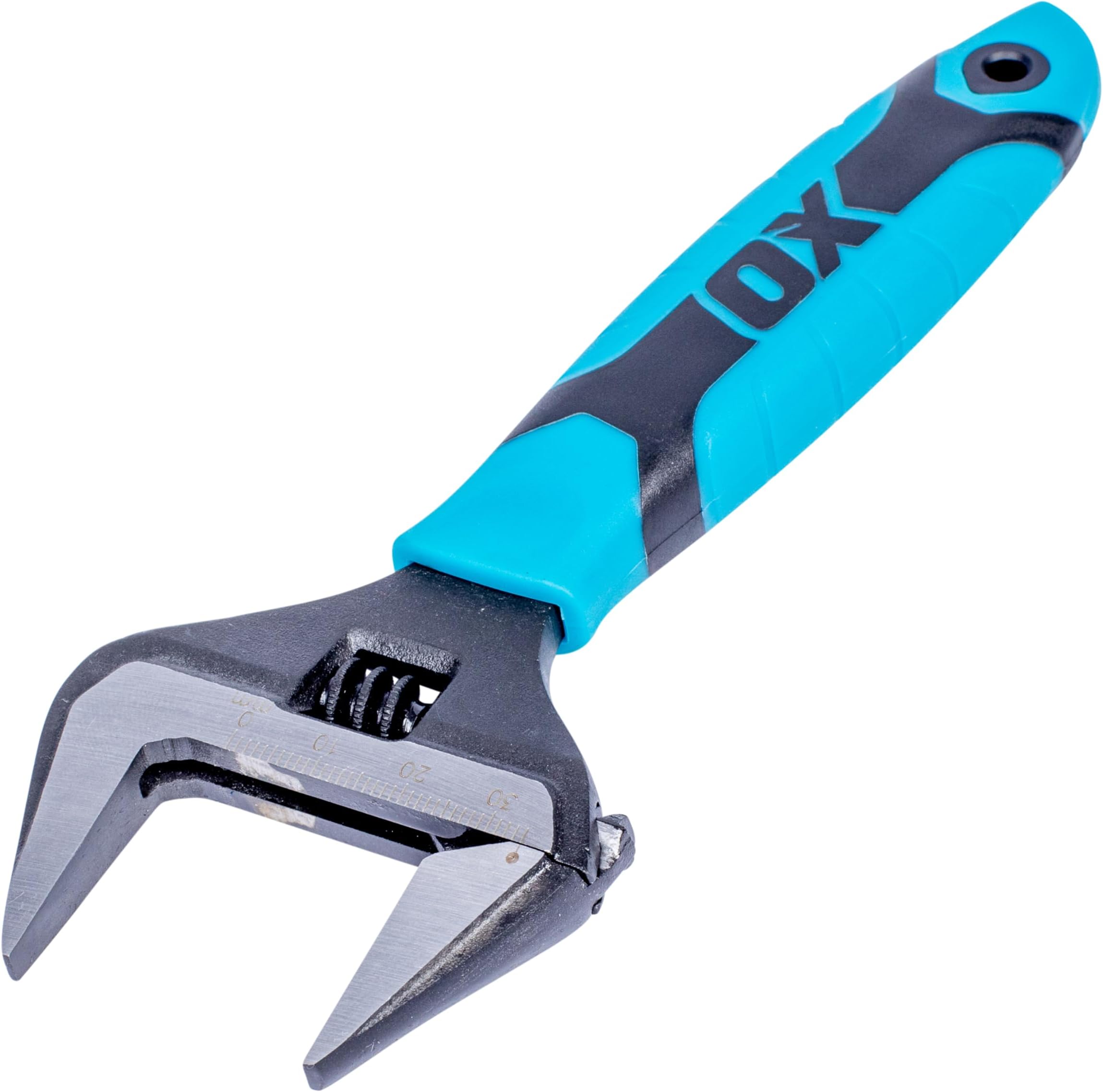 PRO Series Adjustable Wrench, Extra Wide Jaw - Adjustable Plumbing Spanner with Dua Grip Soft Grip Handle - Multifunctional - 6 inch