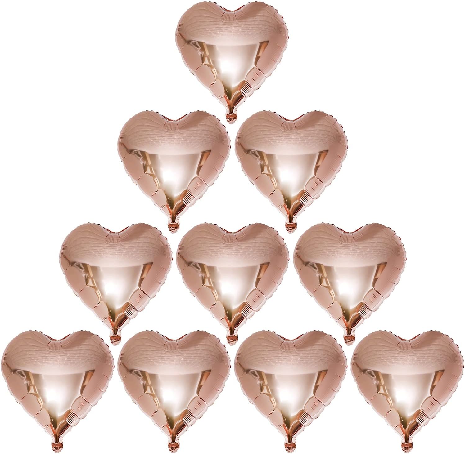 [10 Pack] ADAND Heart Shape Foil Balloons, 18" …