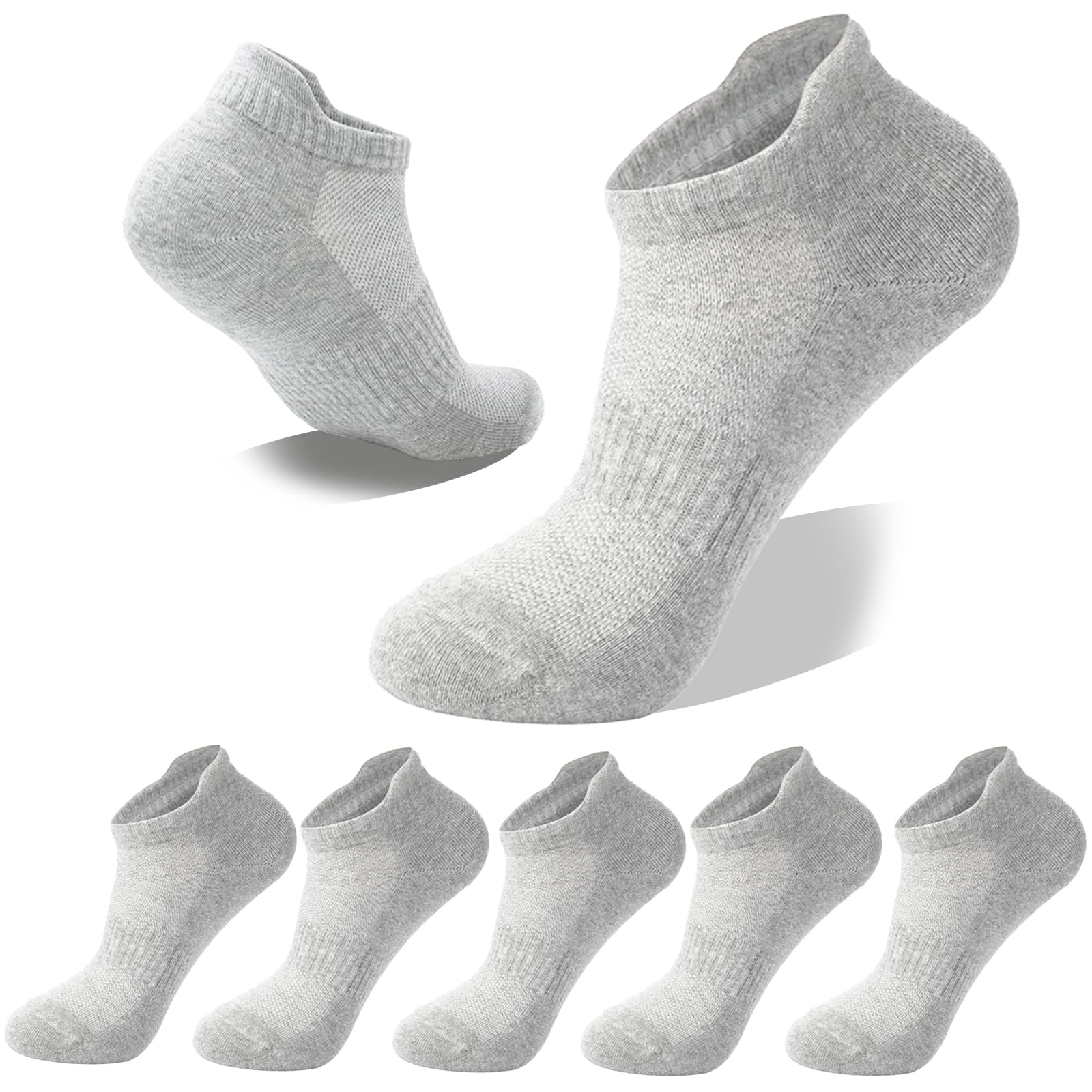 Wamicu Sneaker Socken Herren Damen 5 Paar - Dünne Quarter Baumwollsocken | Kurze Atmungsaktiv Tennissocken Sportsocken Laufsocken, EU 39-42/43-46/47-50