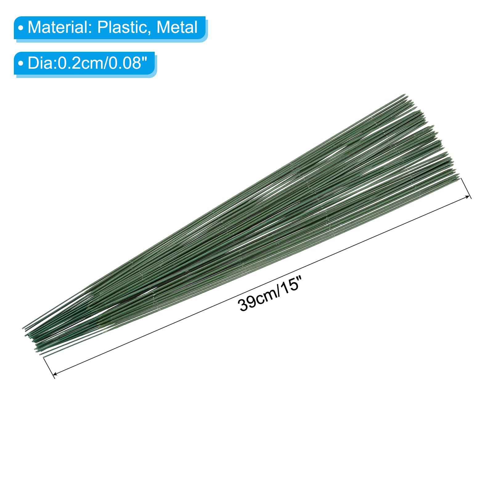 PATIKIL 15 Inch Floral Stem Wire - Image 2