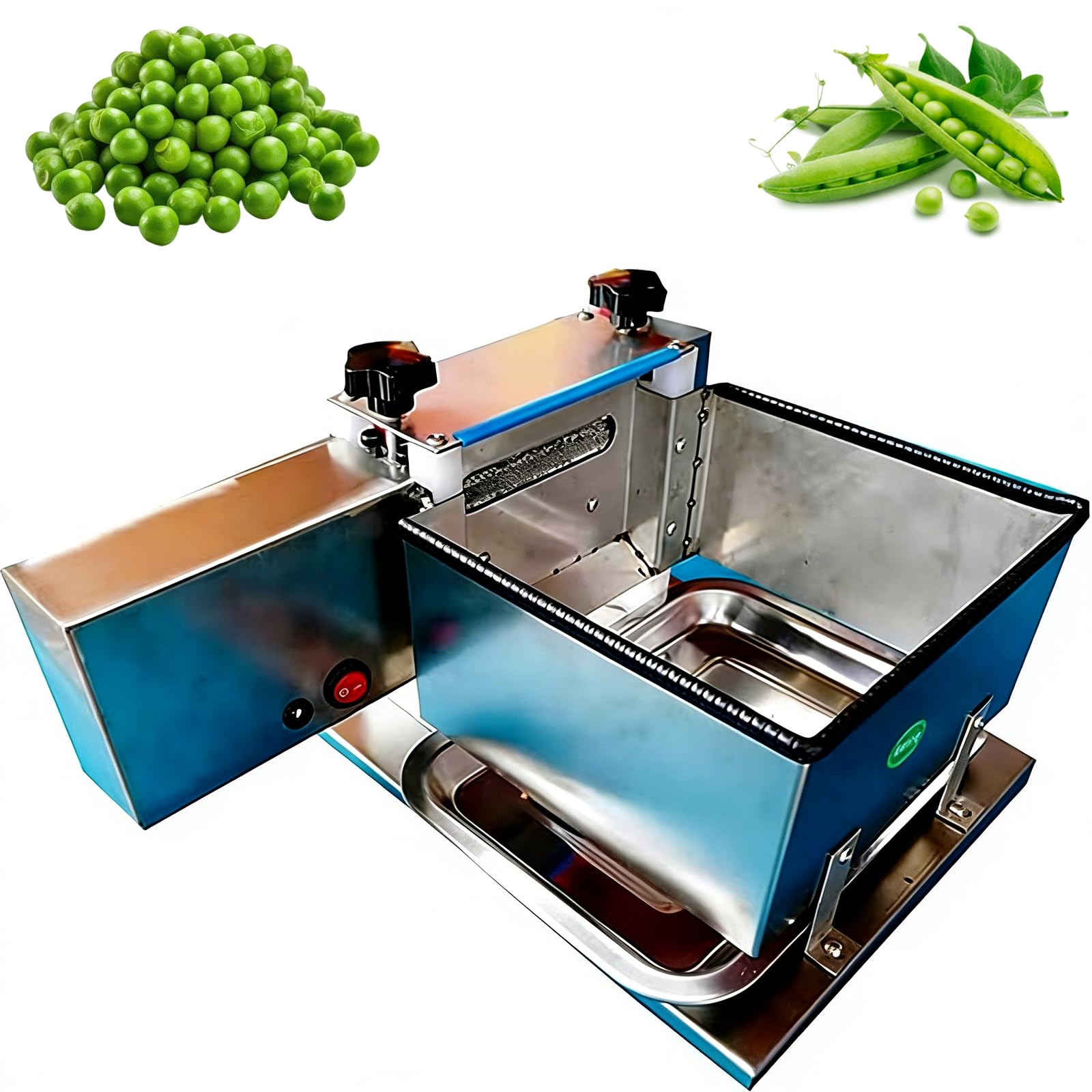 sbucciatore commerciale del fagiolo dell'acciaio inossidabile 15KG/H, verdura semiautomatica che sguscia macchina per Edamame, fave, trasformazione dei prodotti alimentari