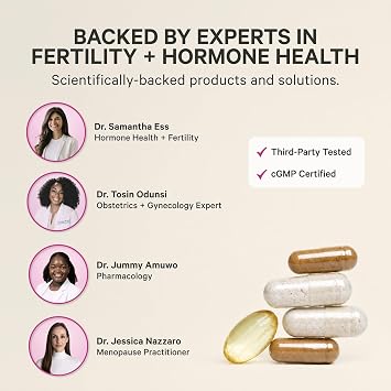 Pink Stork Fertility Supplements for Women, 60 Capsules | 2-in-1 Conception Support + Prenatal, Inositol, Folate + CoQ10, Cycle Regularity, Hormone Balance, Reproductive Wellness