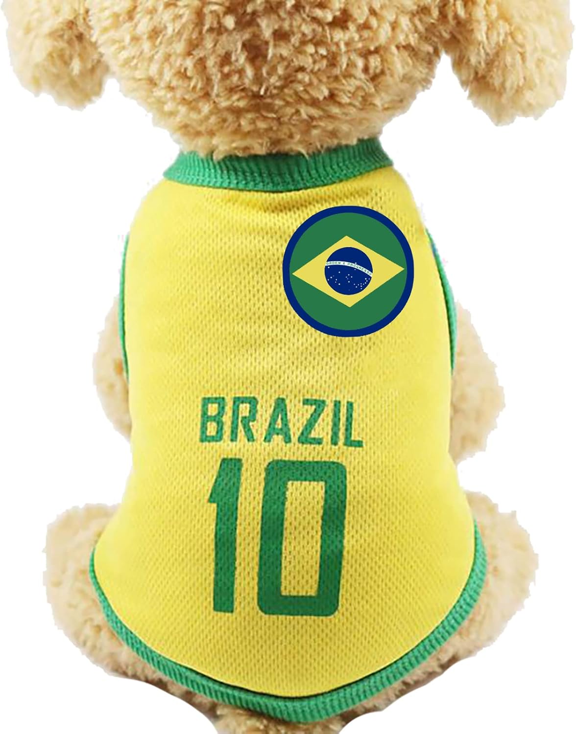GabeFish Dog World Cup T Shirt Pets Football Jersey Sports Soccer National Team Vest Cat Summer Cool Clothes Apparel Brazil X-Large