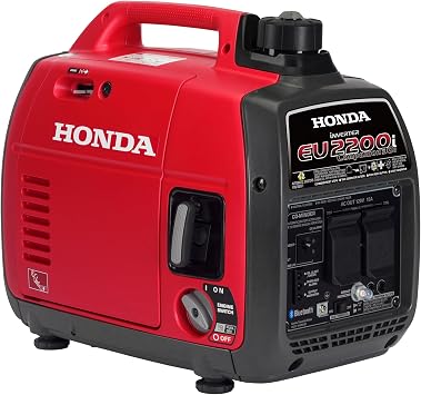 Honda EU2200i Companion 2200 Watt Inverter Generator, Super Quiet 120V Gas Powered Portable Generator for Camping or RV Backup Power Supply, Up to 8.1 Hour Run Time EU2200ITAN1