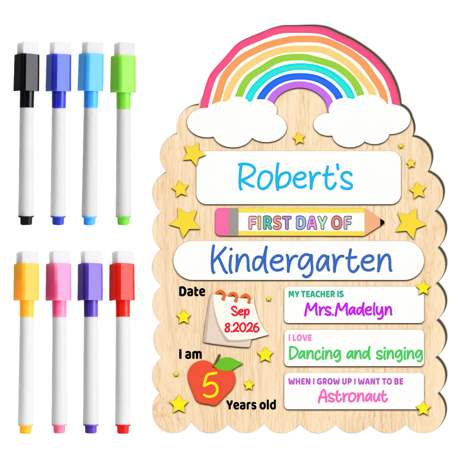 First Day of School Board Portable Back to School Chalkboard Sign 1st Day Back to School Photo Prop Nursery Reception Primary Gift My First Day Sign School Chalkboard